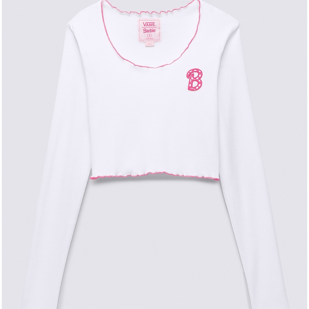 VANS X BARBIE SASS SCOOP CROP LONG SLEEVE TOP - S/M/L